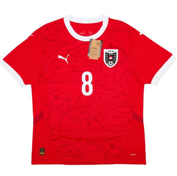 (image for) Alaba #8 Austria Home Jersey Euro 2024